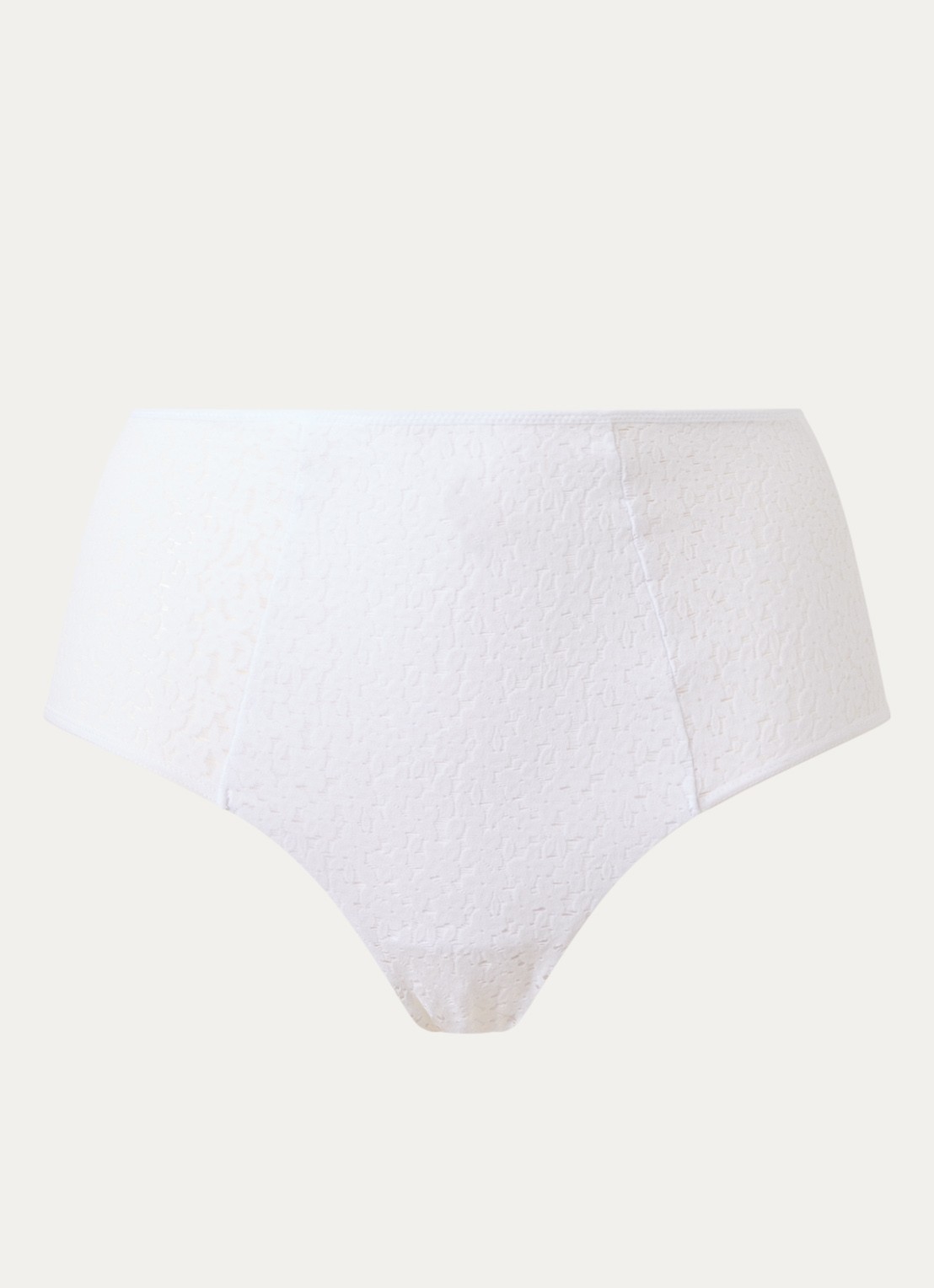 Chantelle High waisted slip met kant - voorkant 2 wit