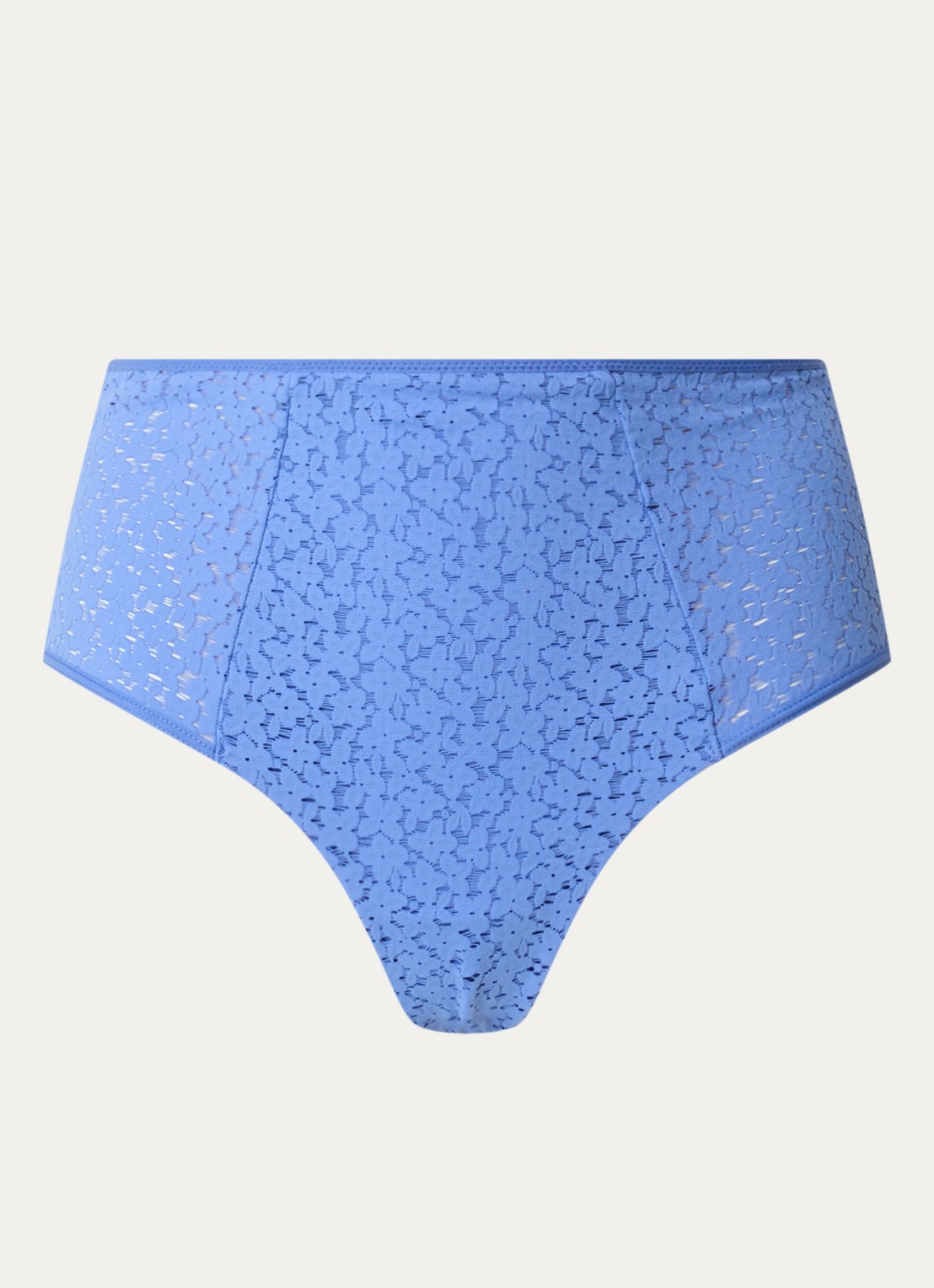 Chantelle High waisted slip met kant - voorkant 4 blauw
