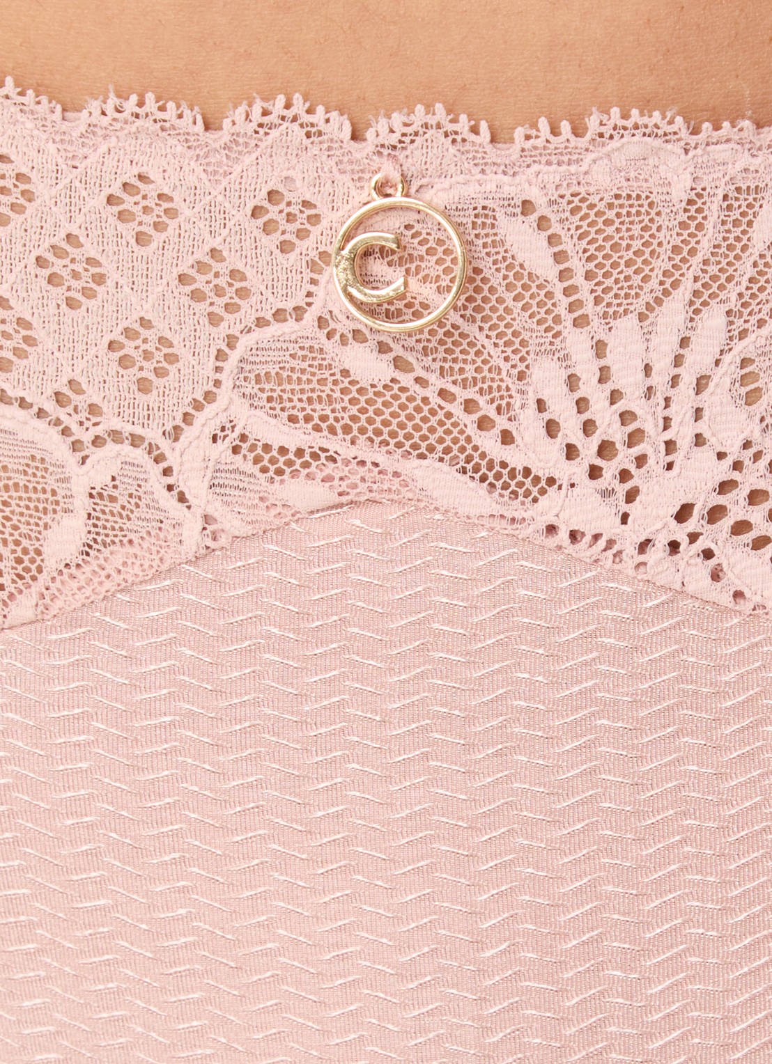 Chantelle High waisted slip met kant  - detail 4 oudroze