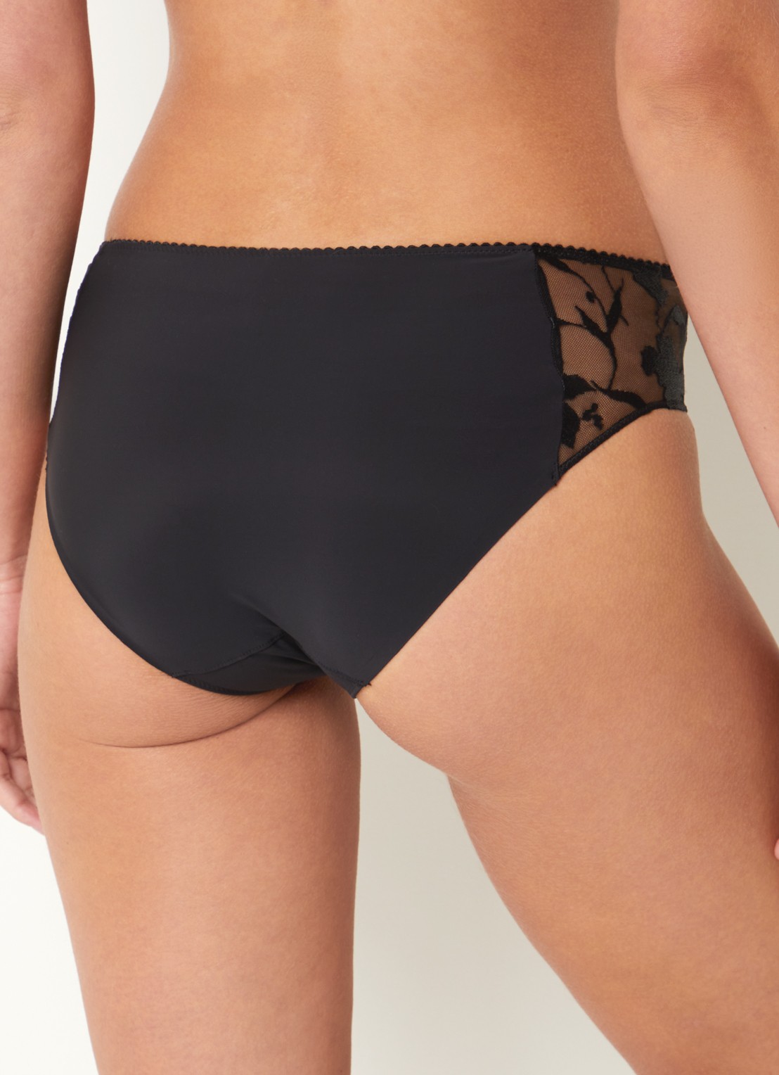 Chantelle Hipster met details van kant - achterkant zwart