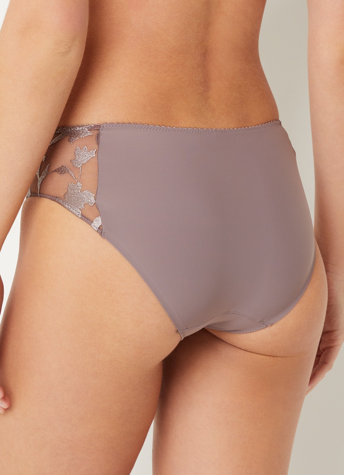 Chantelle Hipster met details van kant - achterkant 5 taupe