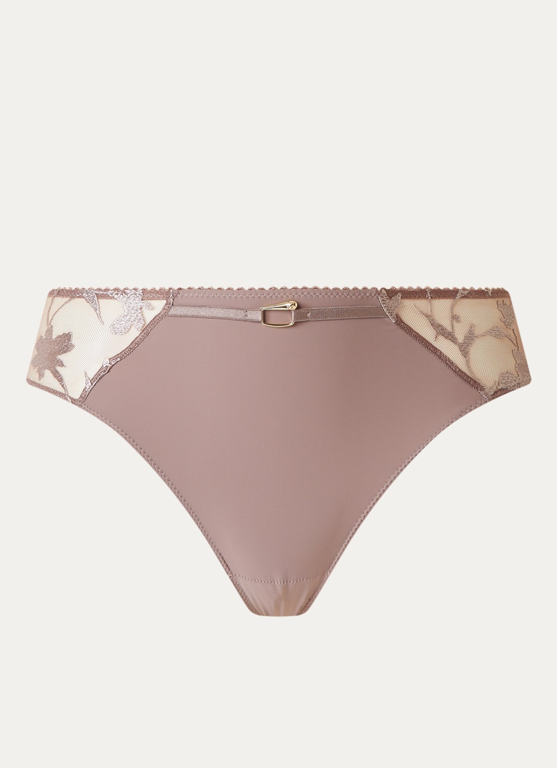 Chantelle Hipster met details van kant - voorkant muscade-0kb