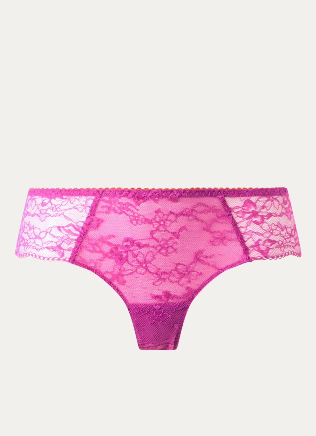 Chantelle Hipster van kant met keyhole - voorkant bronsgroen