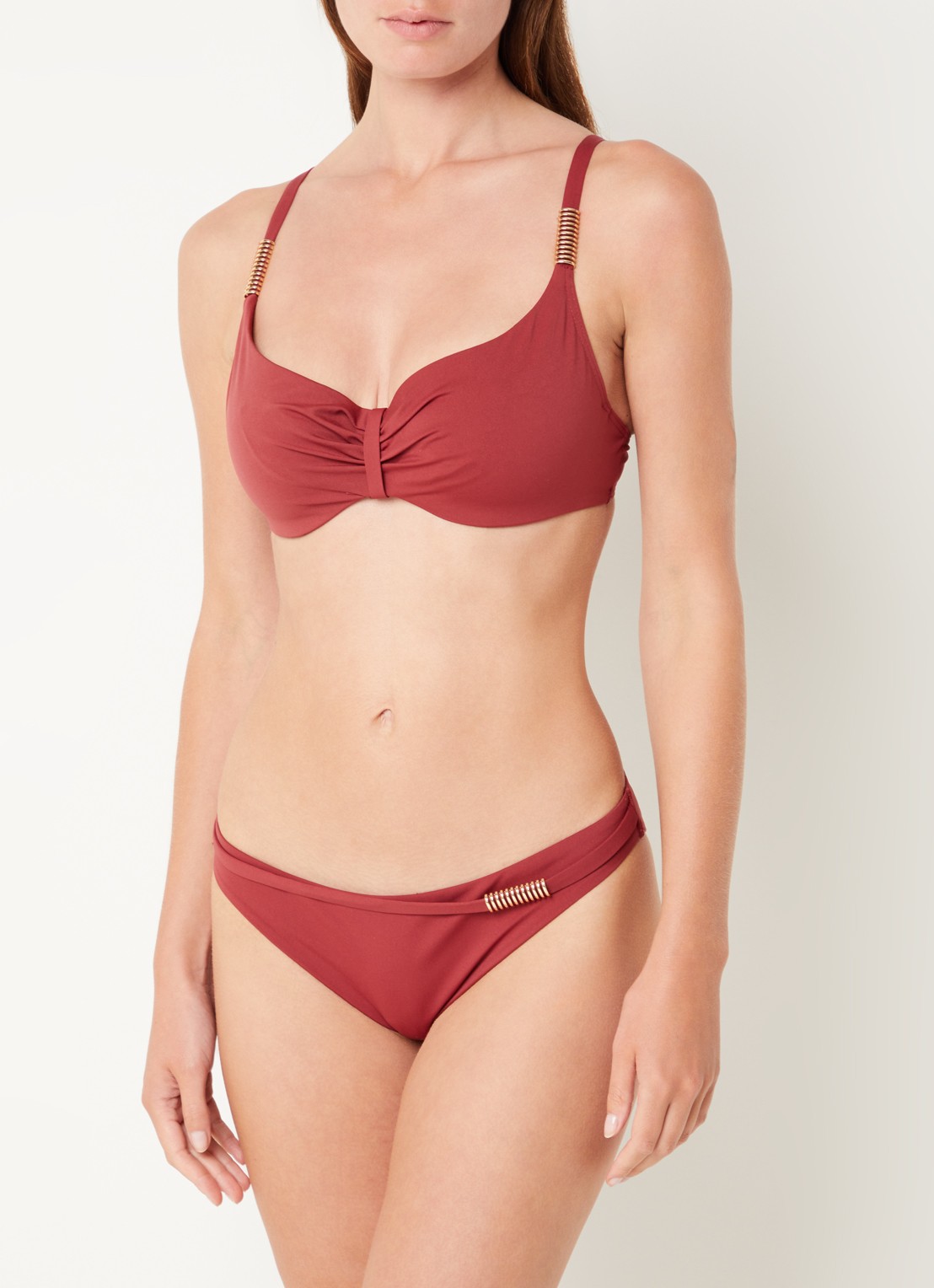 Chantelle Icon bikinitop met beugel - detail donkerrood