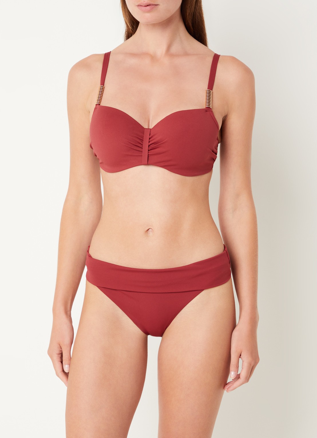Chantelle Icon high waisted bikinislip - detail 2 donkerrood
