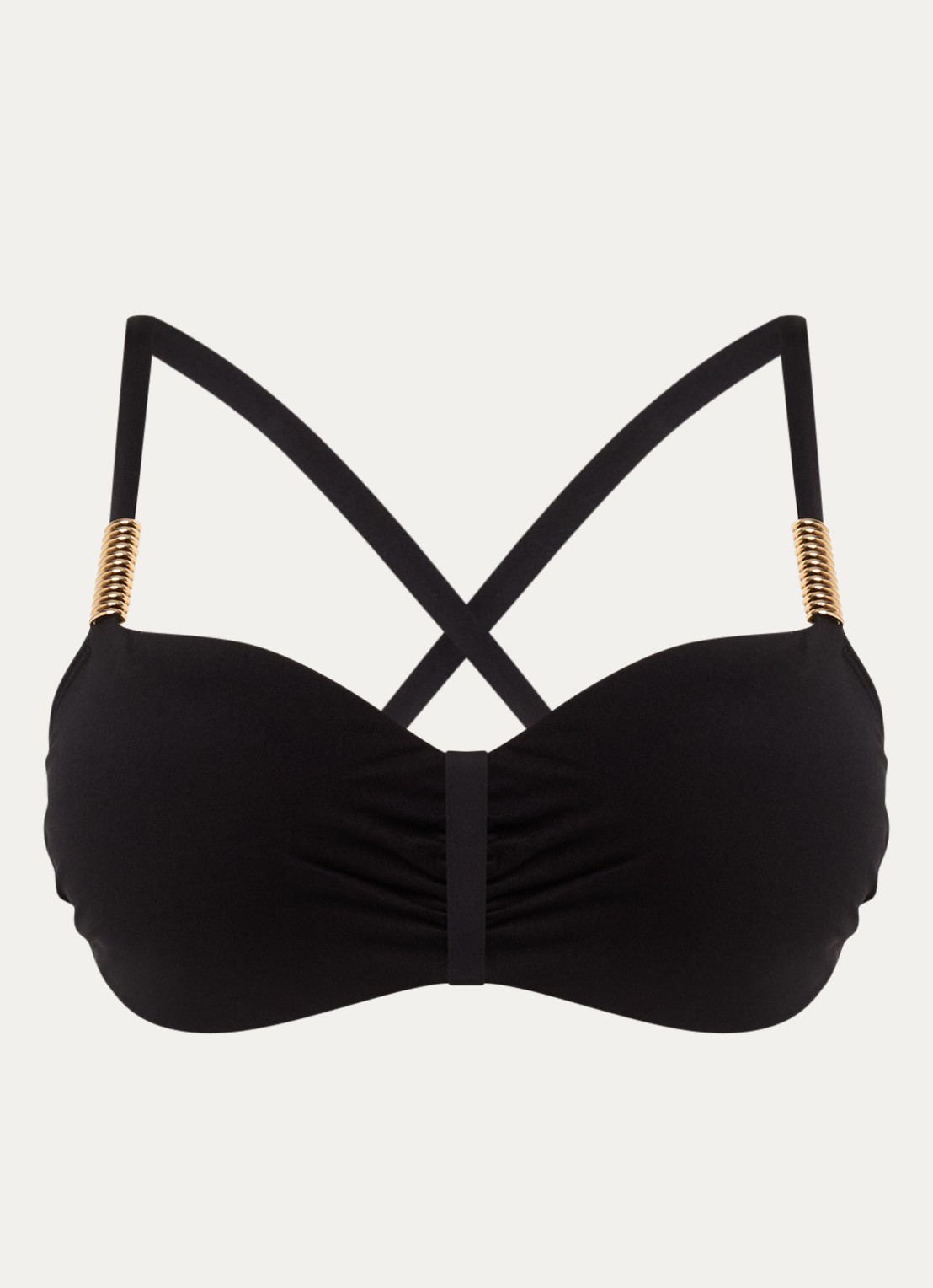 Chantelle Icon voorgevormde bikinitop met beugel - voorkant 4 zwart