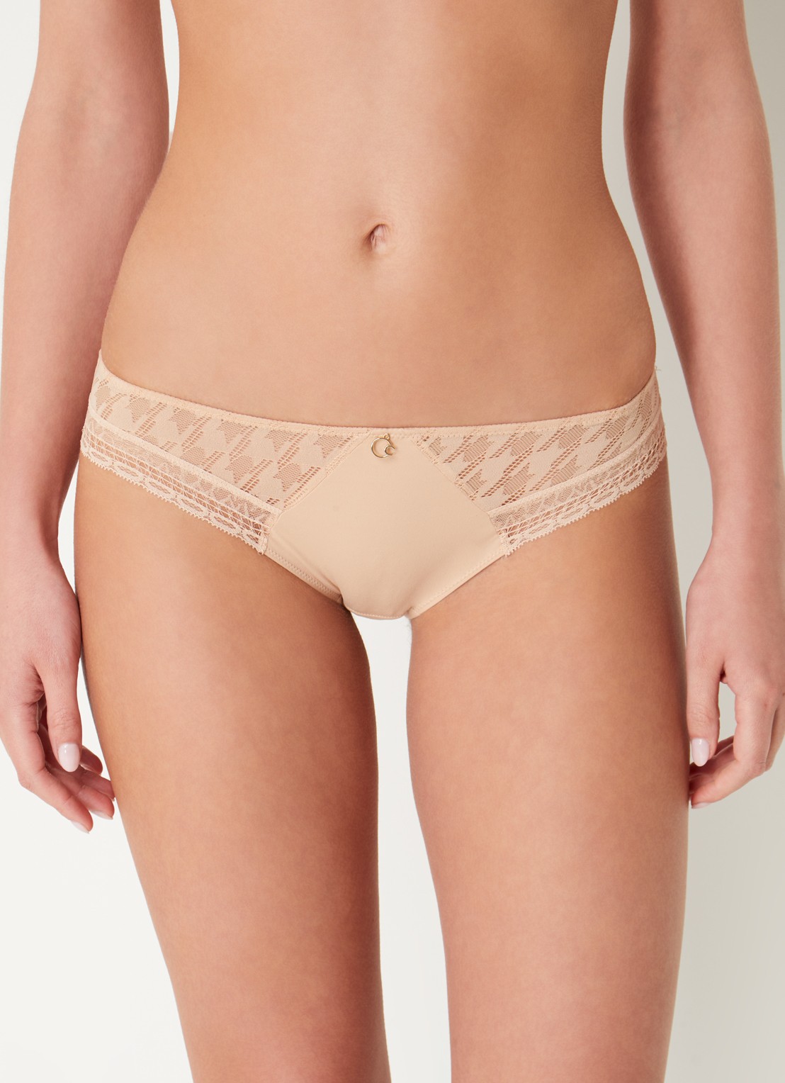 Chantelle Impression slip met kant - detail 4 creme