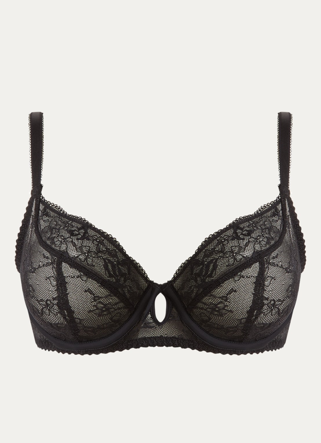 Chantelle Kiss beugel bh van kant - voorkant 2 zwart