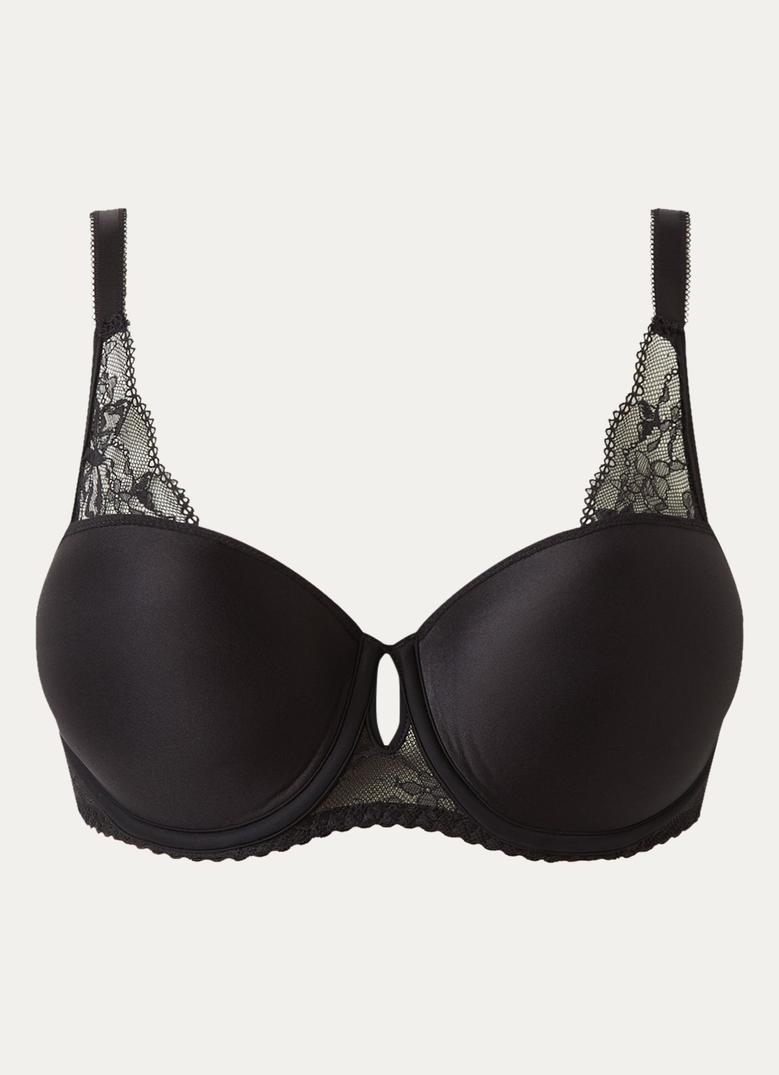 Chantelle Kiss voorgevormde balconette bh met kant - voorkant zwart