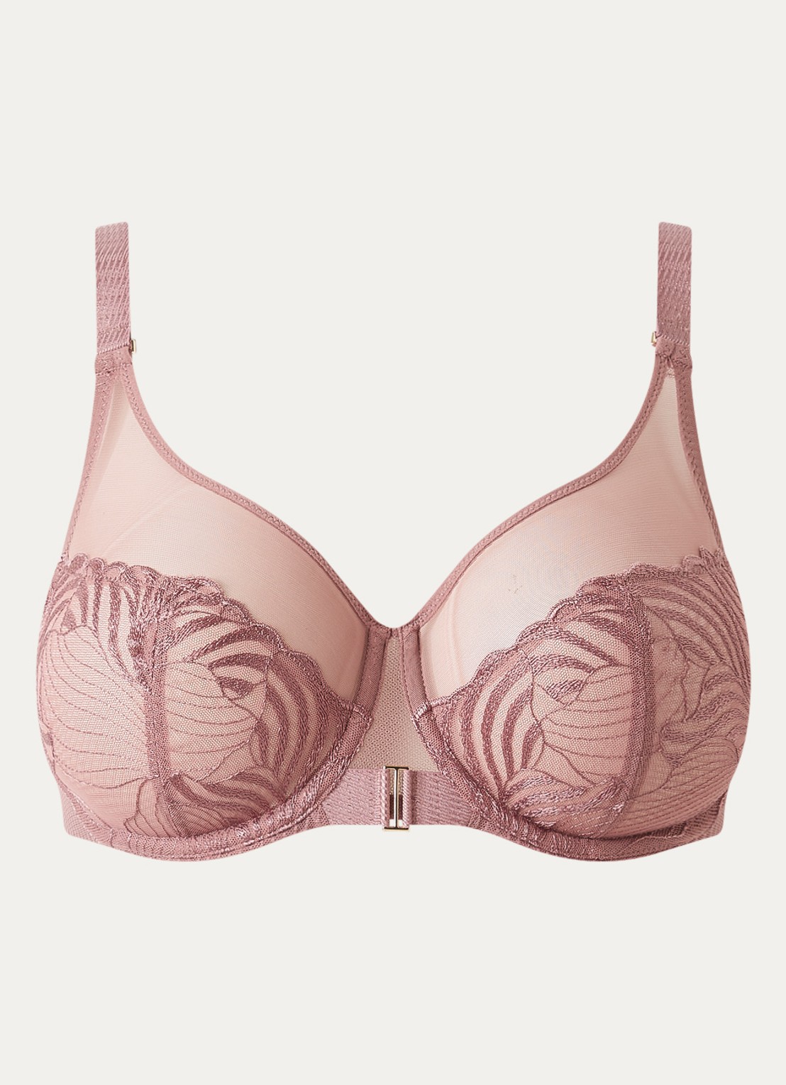 Chantelle Legend beugel bh van mesh - voorkant 4 oudroze
