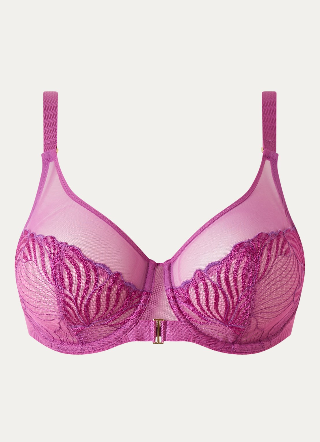 Chantelle Legend beugel bh van mesh - voorkant fancy orchid-e44