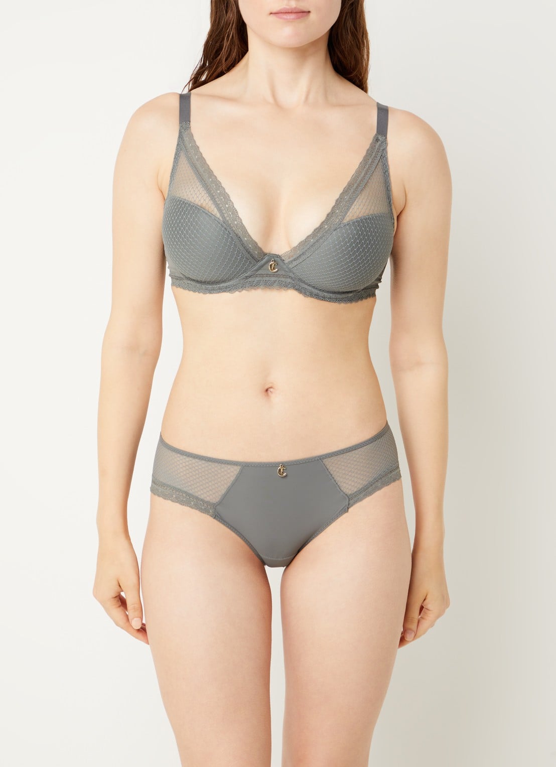 Chantelle Li slip van kant - detail 2 olijfgroen