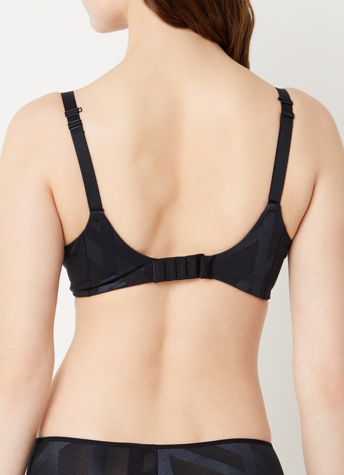 Chantelle Li voorgevormde beugel bh met overlay van mesh - achterkant zwart