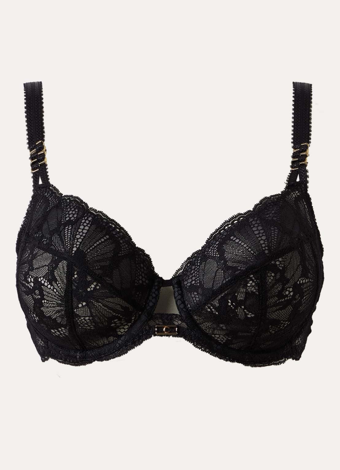 Chantelle Muse beugel bh van kant - voorkant zwart