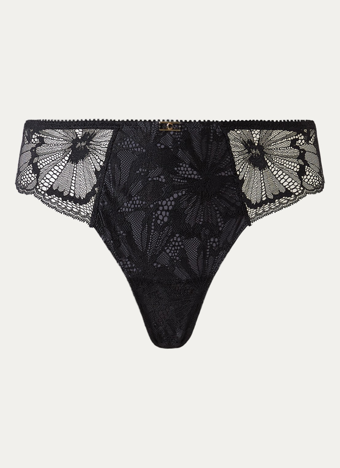 Chantelle Muse tanga van kant - voorkant 5 zwart
