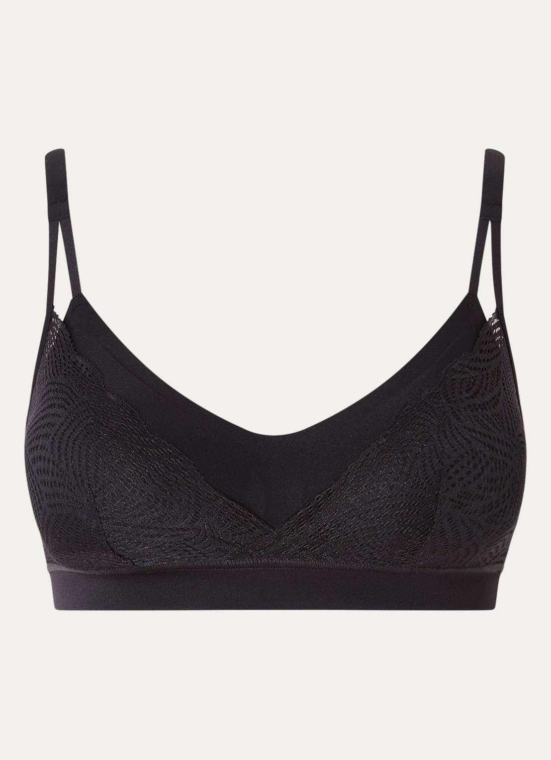 Chantelle Naadloze bralette met uitneembare vulling - voorkant 2 zwart