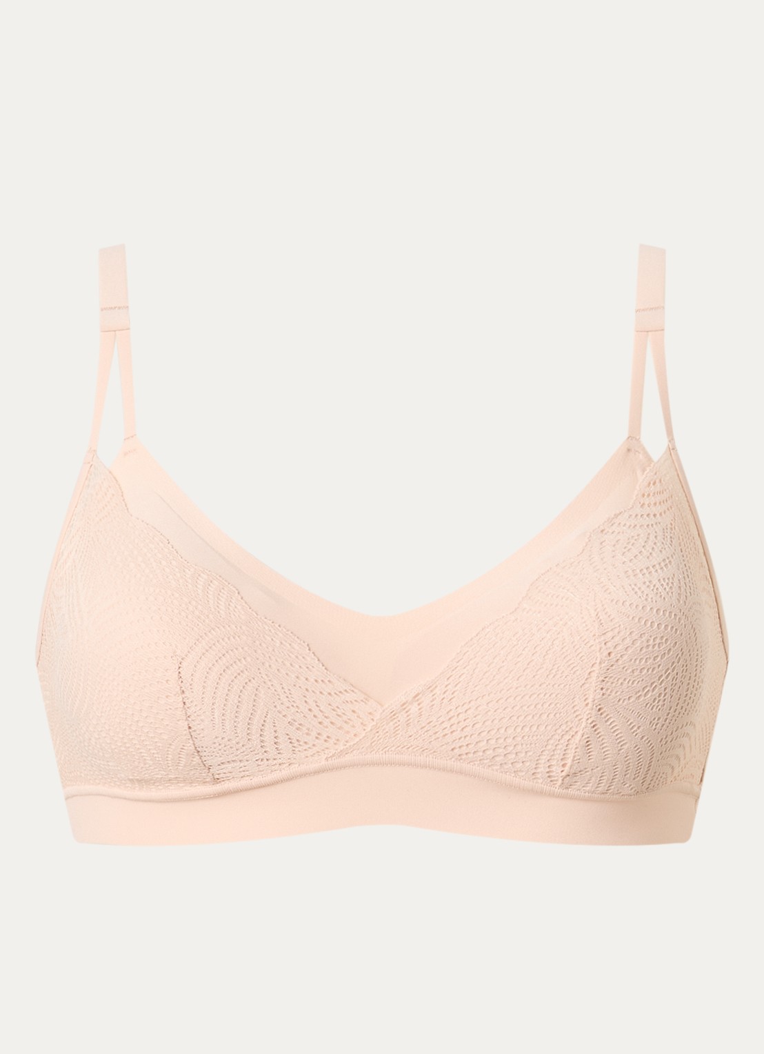 Chantelle Naadloze bralette met uitneembare vulling - voorkant beige