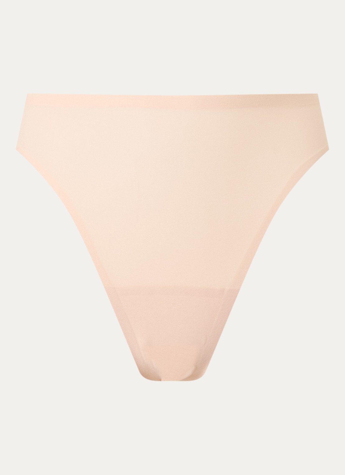 Chantelle Naadloze tanga met kant - voorkant 2 beige