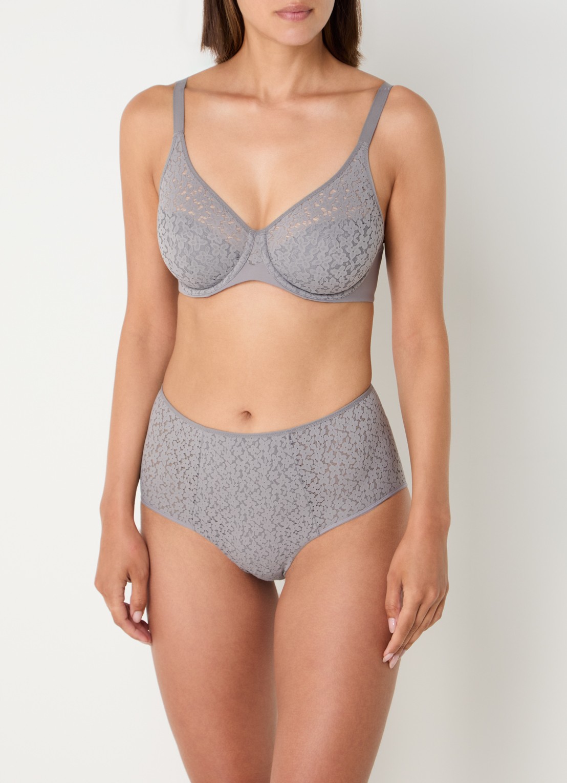 Chantelle Norah beugel bh van kant - voorkant 4 taupe