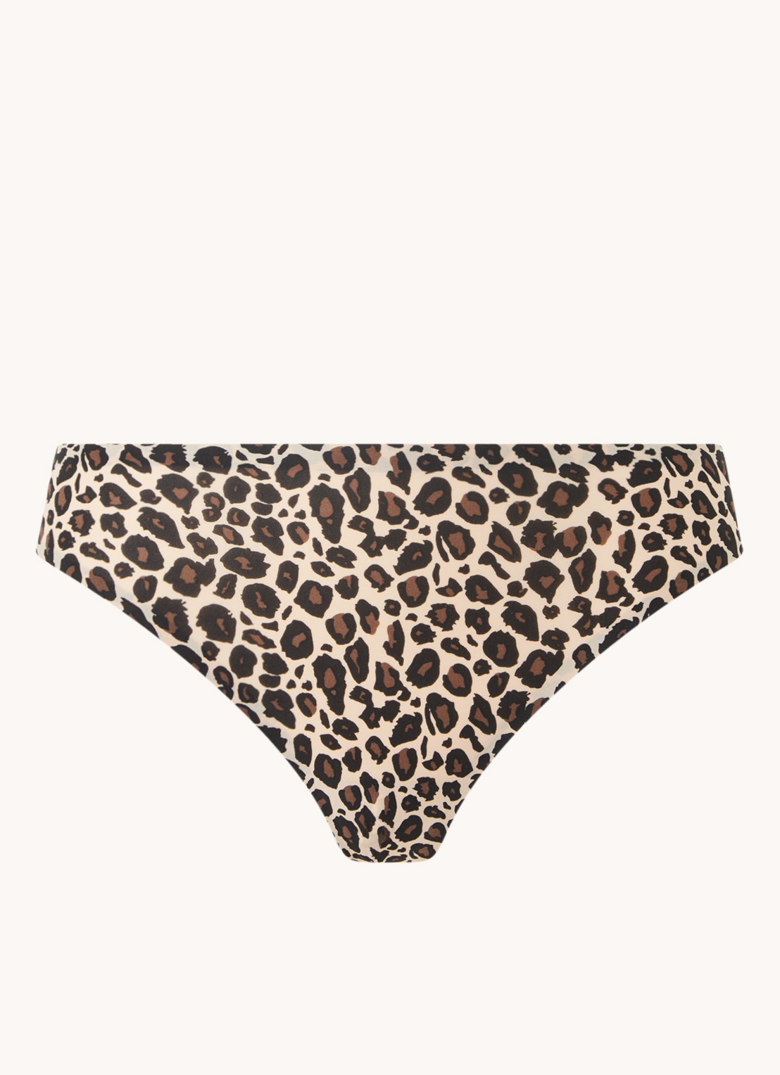 Chantelle One-size-fits-all naadloze string met dierenprint - voorkant bruin