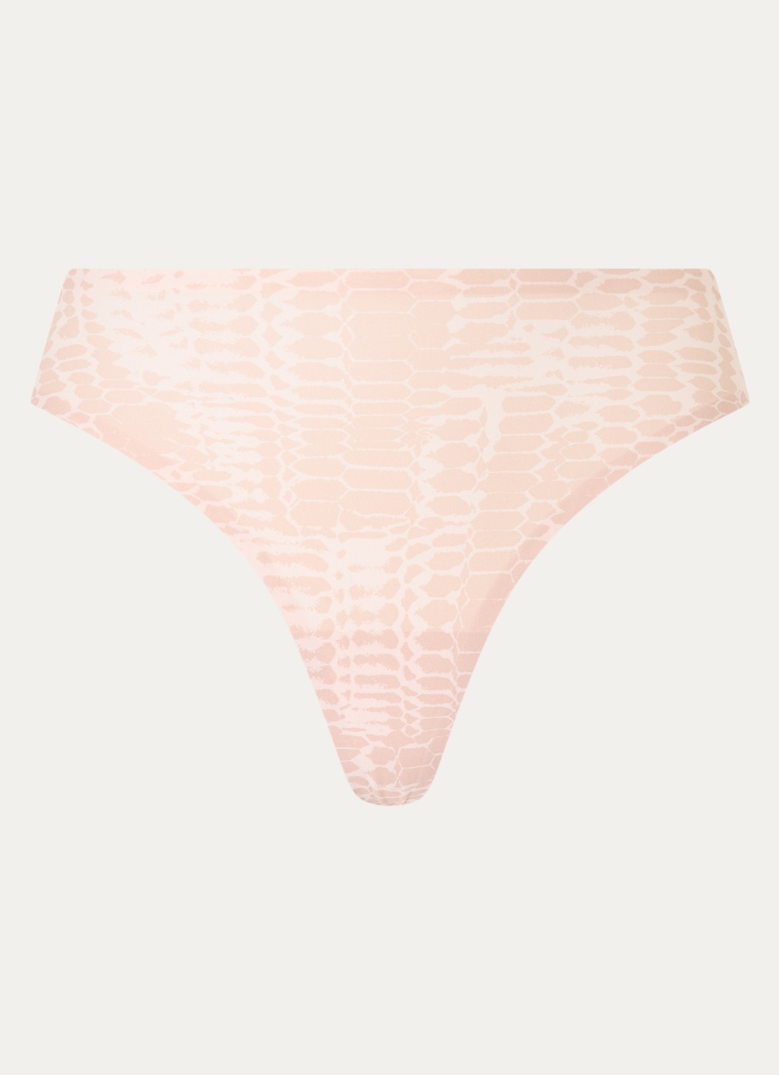 Chantelle One-size-fits-all naadloze string met dierenprint - voorkant 3 oudroze