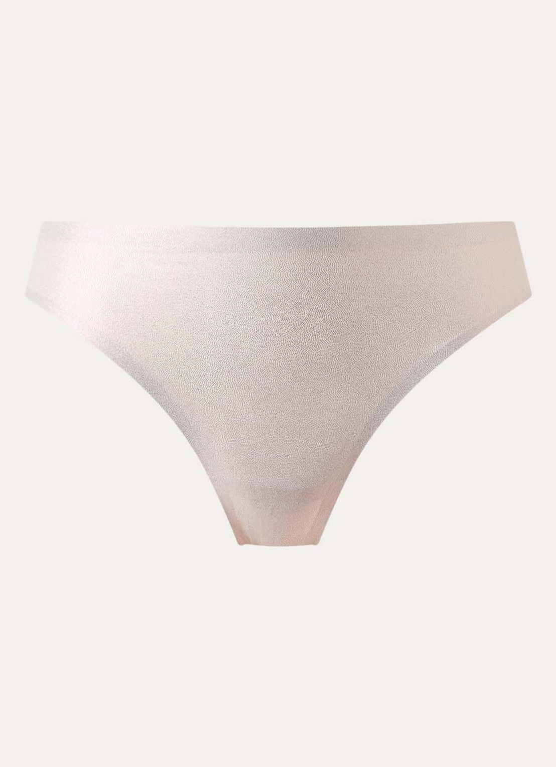 Chantelle One-size-fits-all naadloze string met glanzende finish - voorkant 4 beige