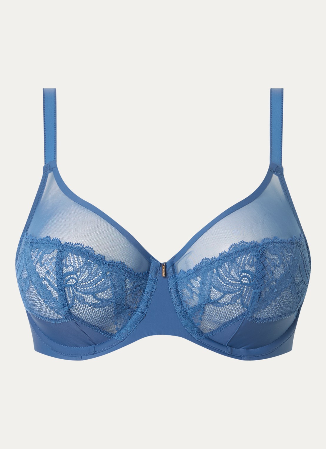 Chantelle Orangerie Dream beugel bh met kant - voorkant 4 blauw