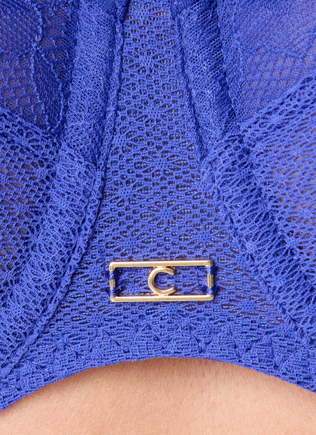 Chantelle Origins beugel bh van kant - detail 2 blauw