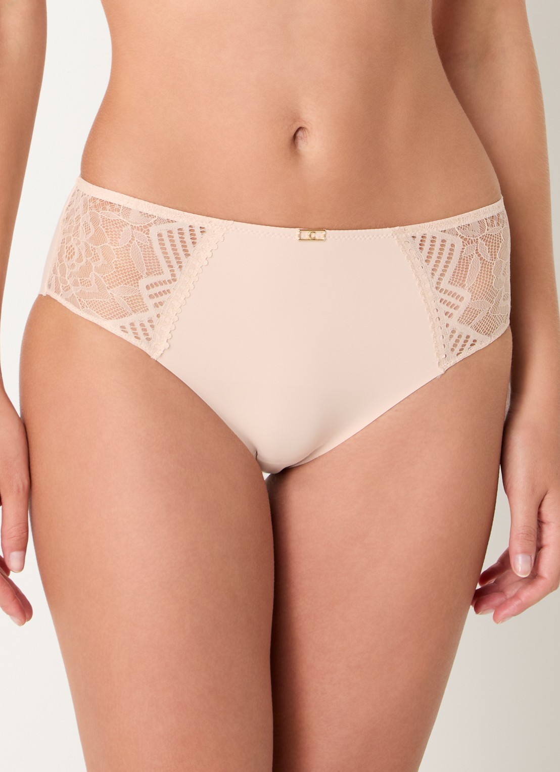 Chantelle Origins high waisted naadloze slip met kant - detail 4 beige