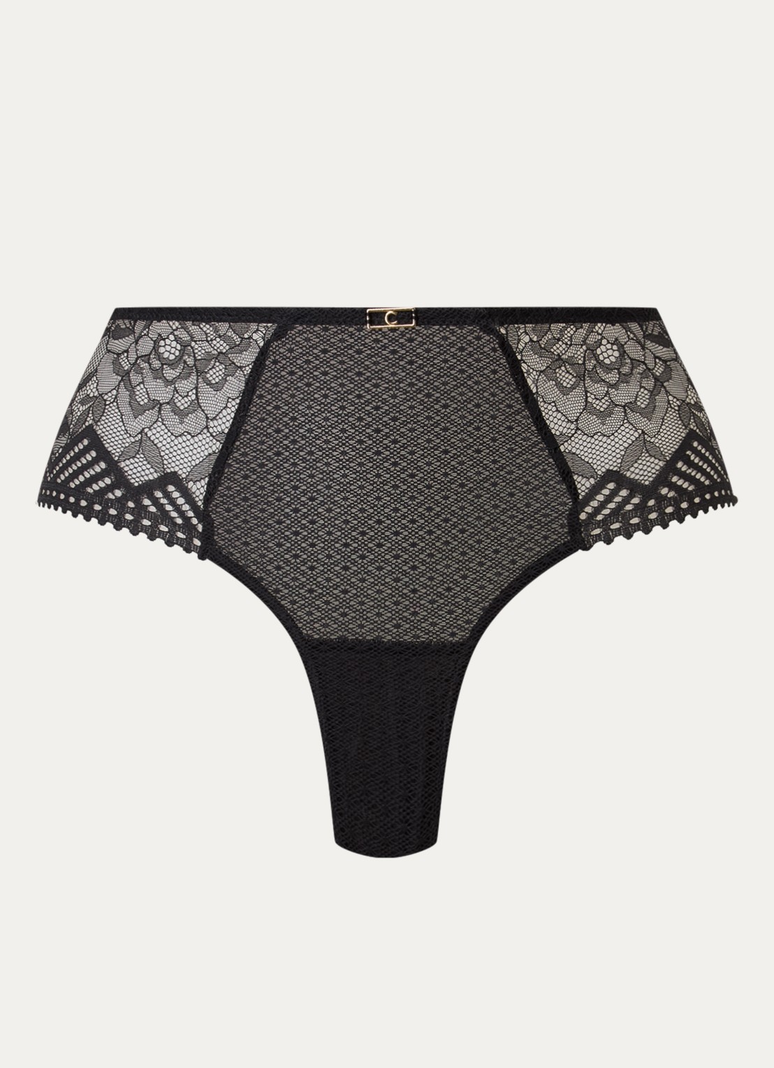 Chantelle Origins hipster van kant - voorkant zwart