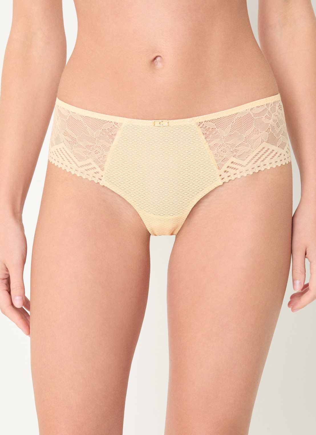 Chantelle Origins hipster van kant - detail geel