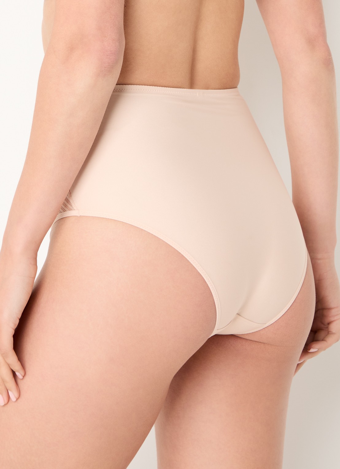 Chantelle Play high waisted slip met kant - achterkant 2 lichtroze