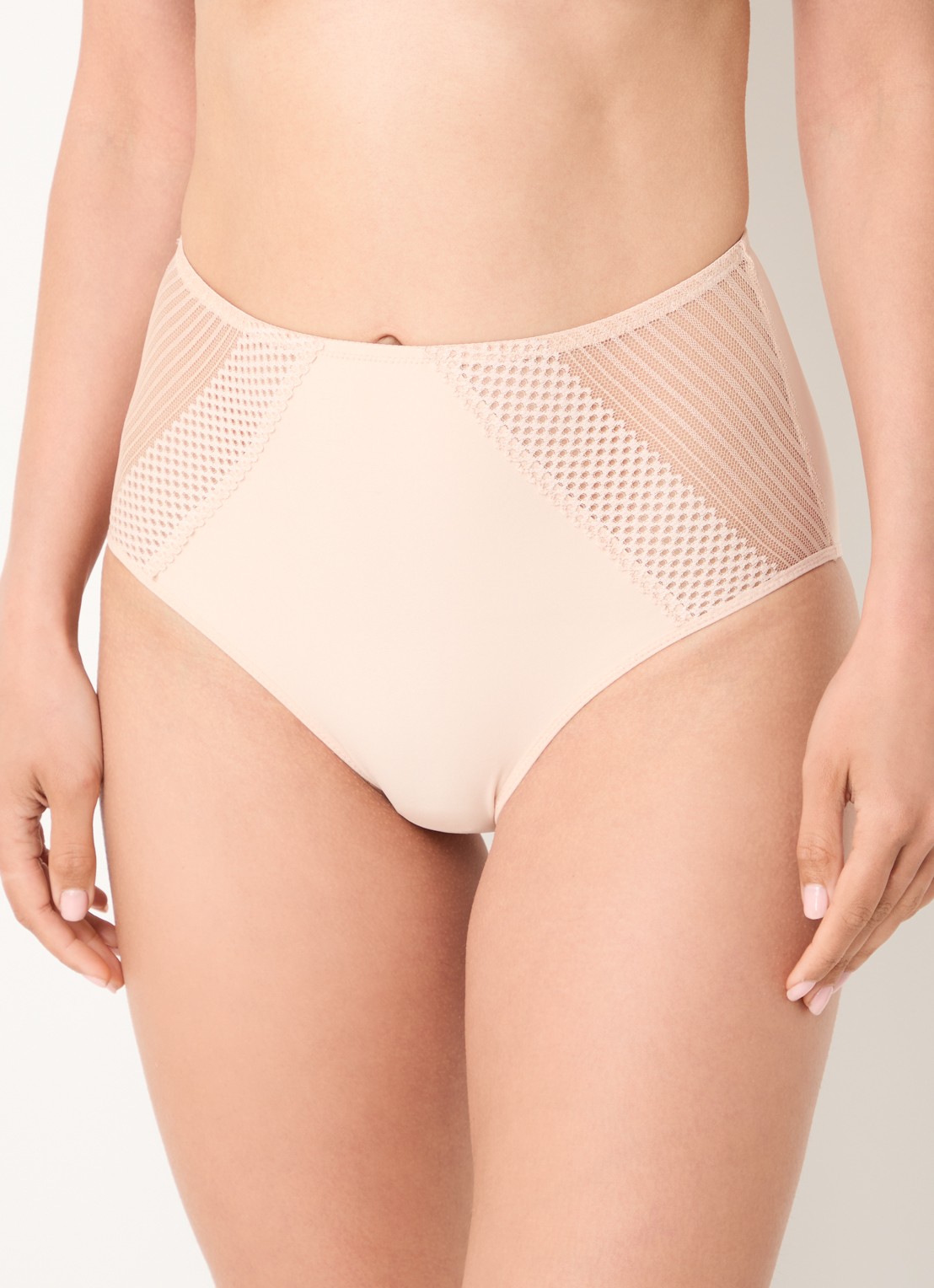 Chantelle Play high waisted slip met kant - detail 3 lichtroze