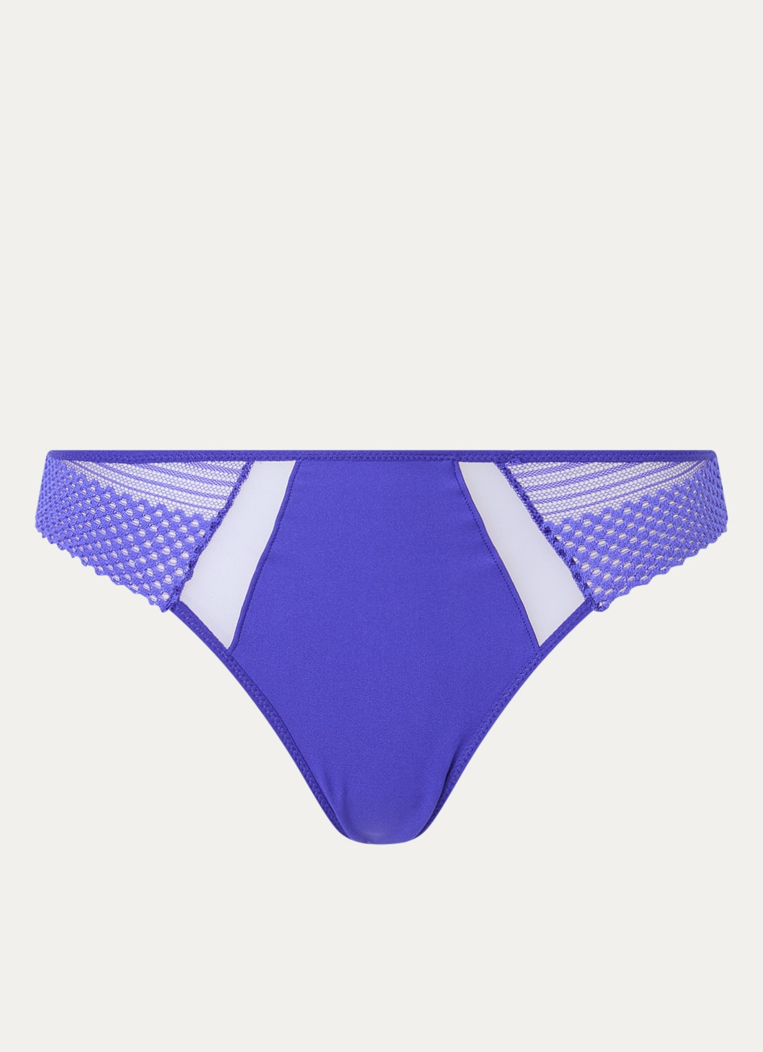 Chantelle Play tanga met kant - voorkant 2 paars