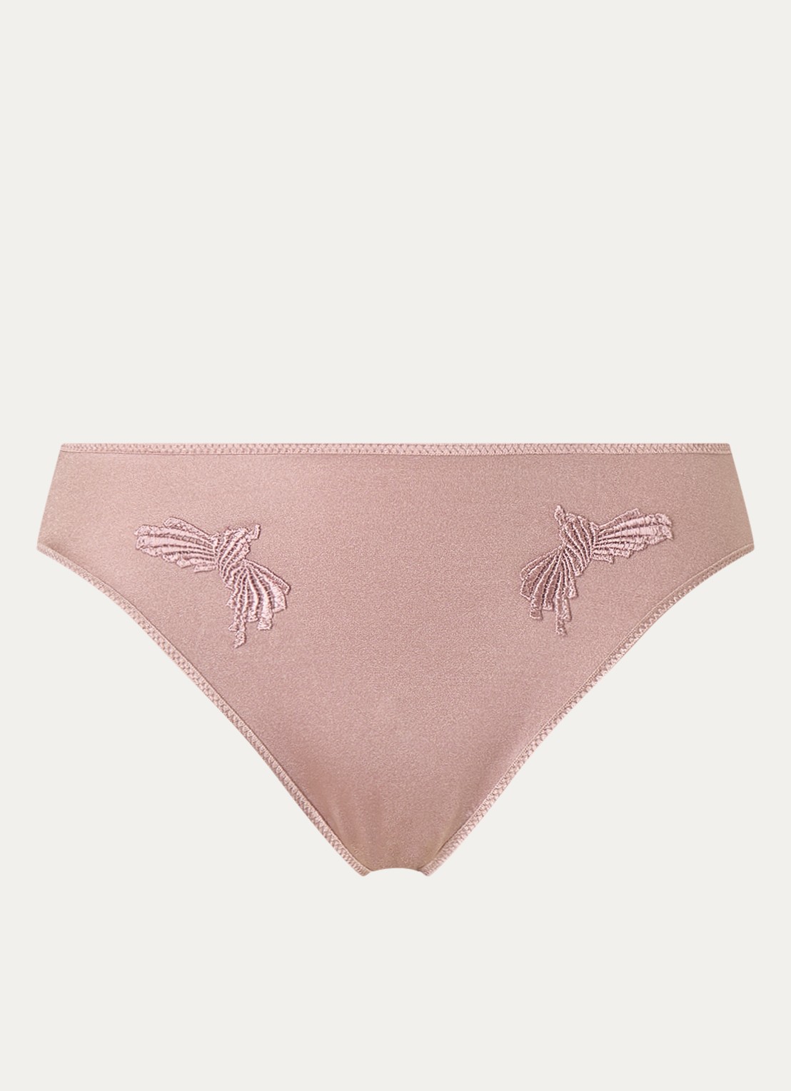 Chantelle Slip met borduring - voorkant oudroze