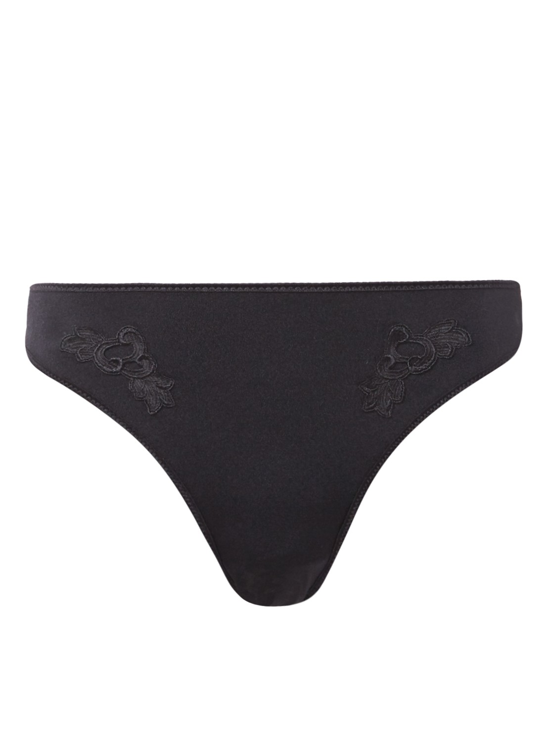 Chantelle Slip met borduring - voorkant 2 zwart