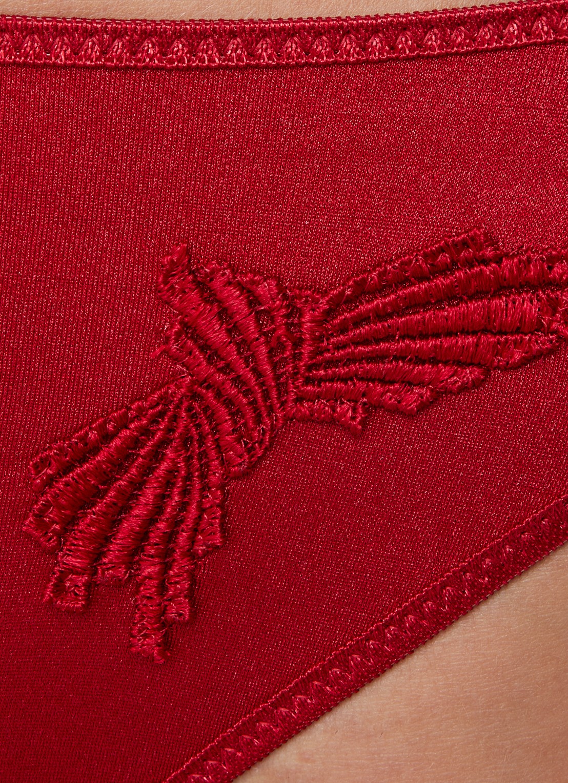 Chantelle Slip met borduring - detail 4 rood