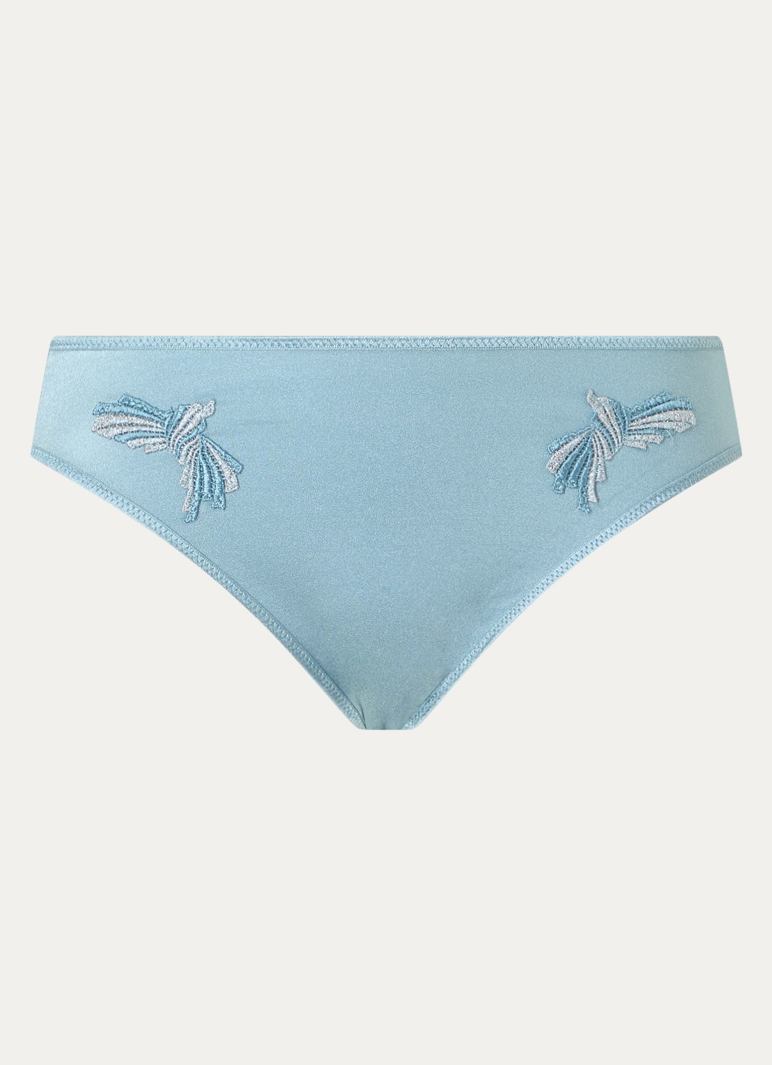 Chantelle Slip met borduring - voorkant 3 blauwgrijs