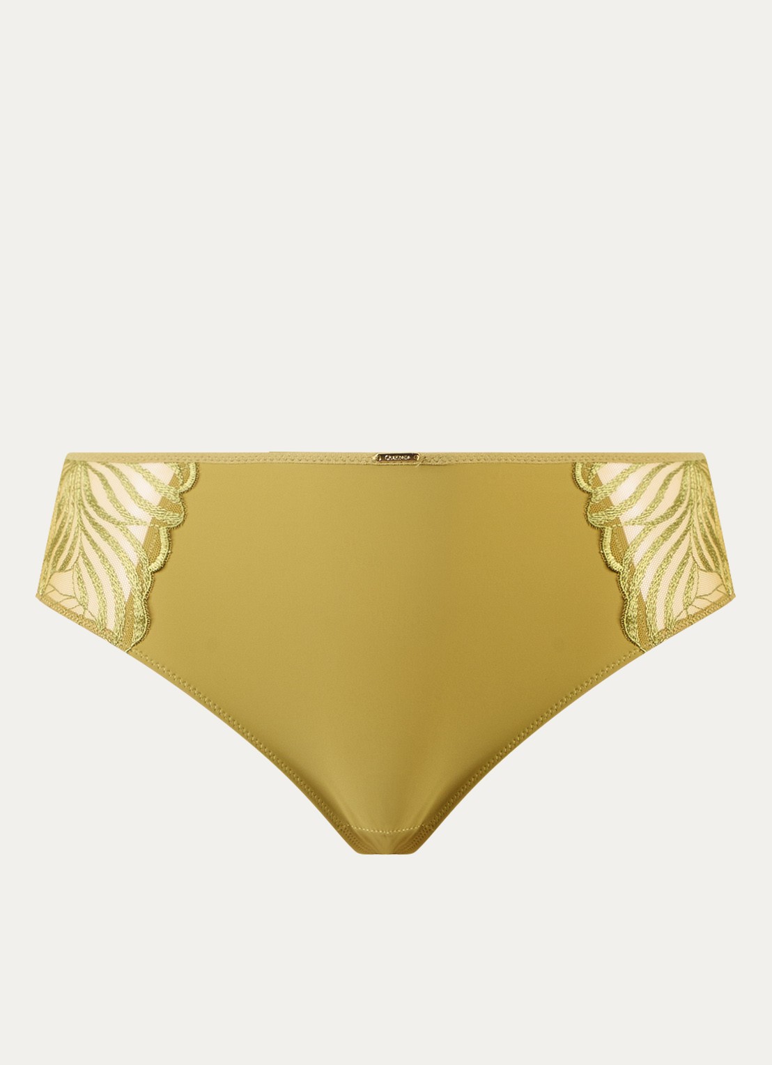 Chantelle Slip met borduring - voorkant groen