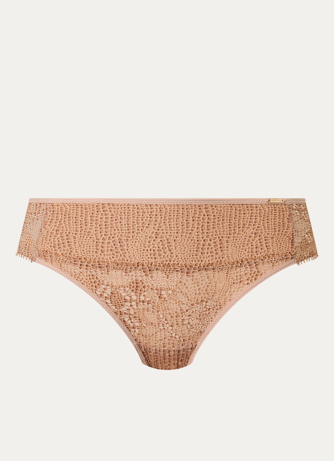 Chantelle Slip met kant - voorkant camel