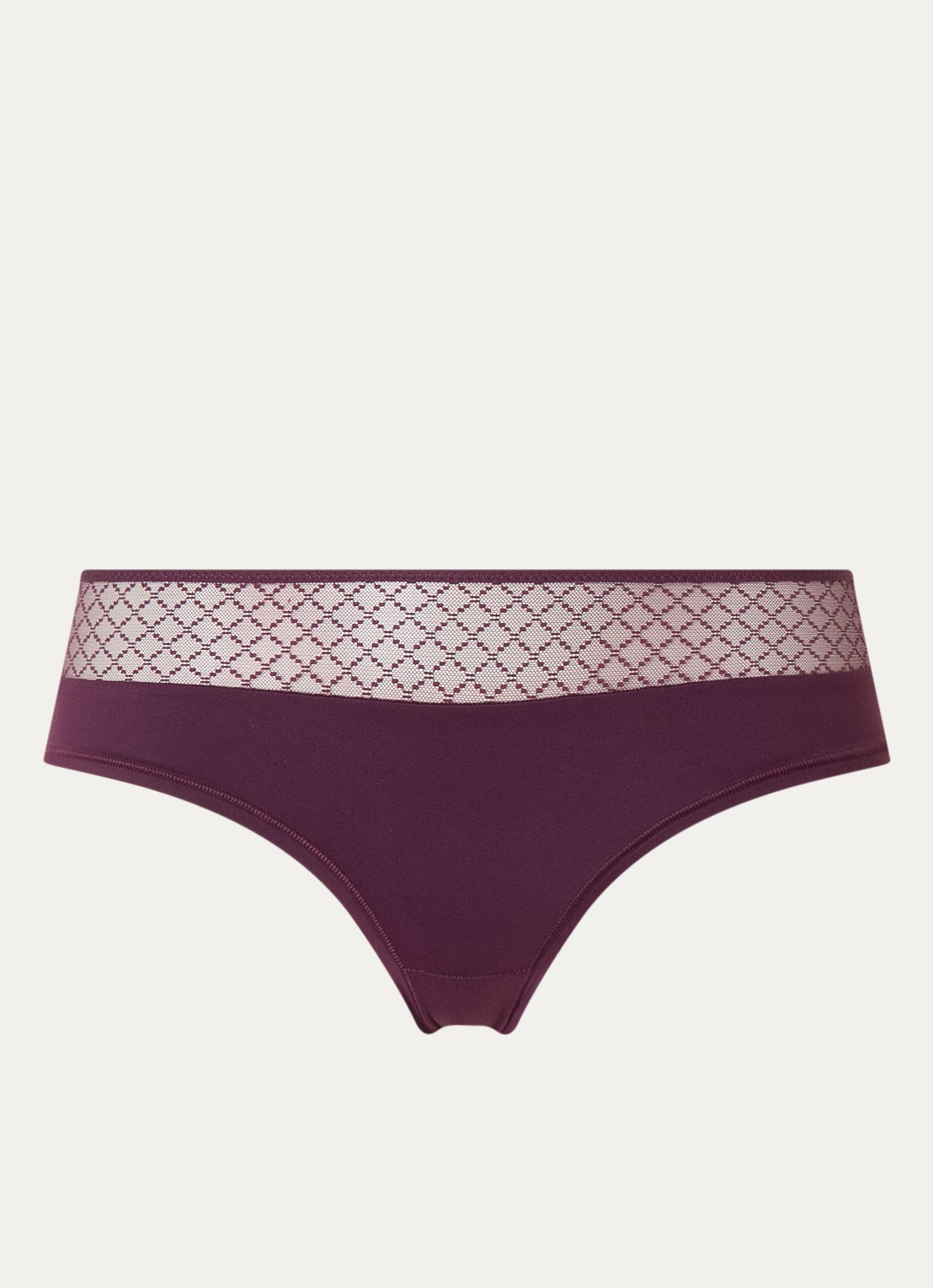 Chantelle Slip met kant - voorkant 4 aubergine
