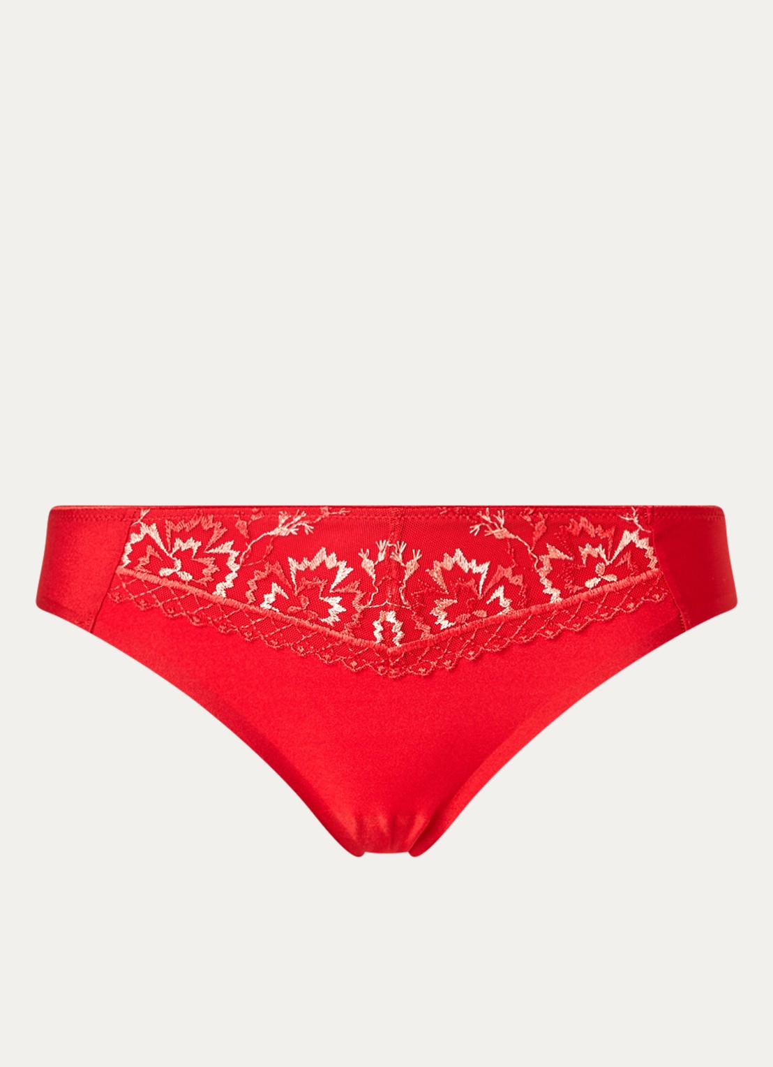 Chantelle Slip met kant - voorkant 3 rood