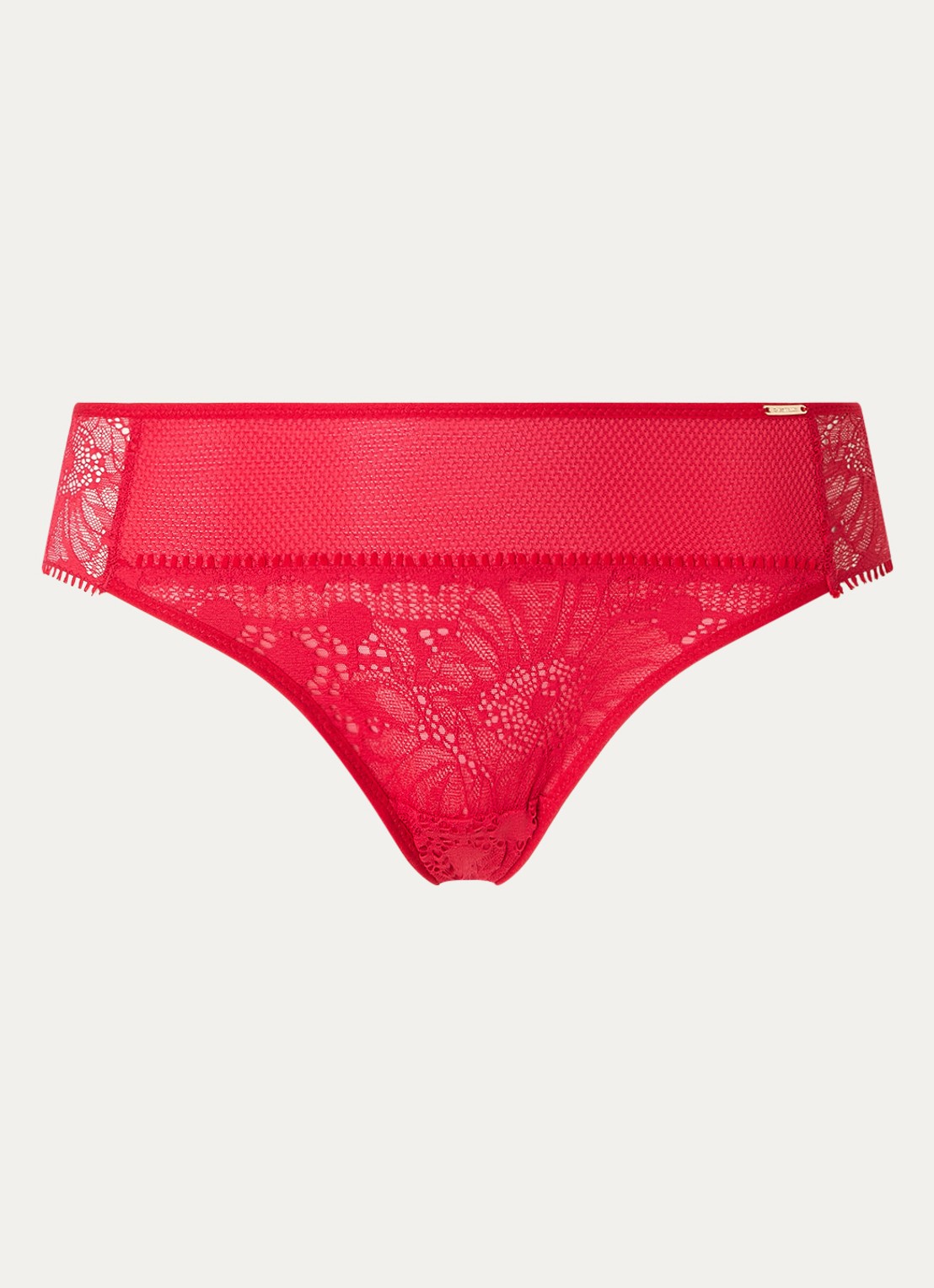 Chantelle Slip met kant - voorkant rood