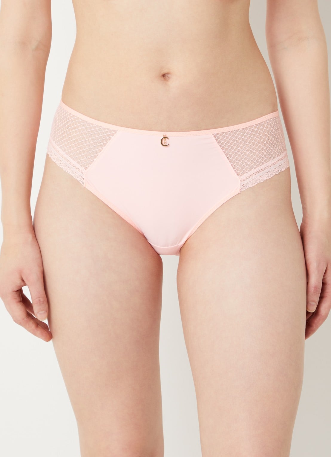 Chantelle Slip met kant - voorkant 3 zalmroze