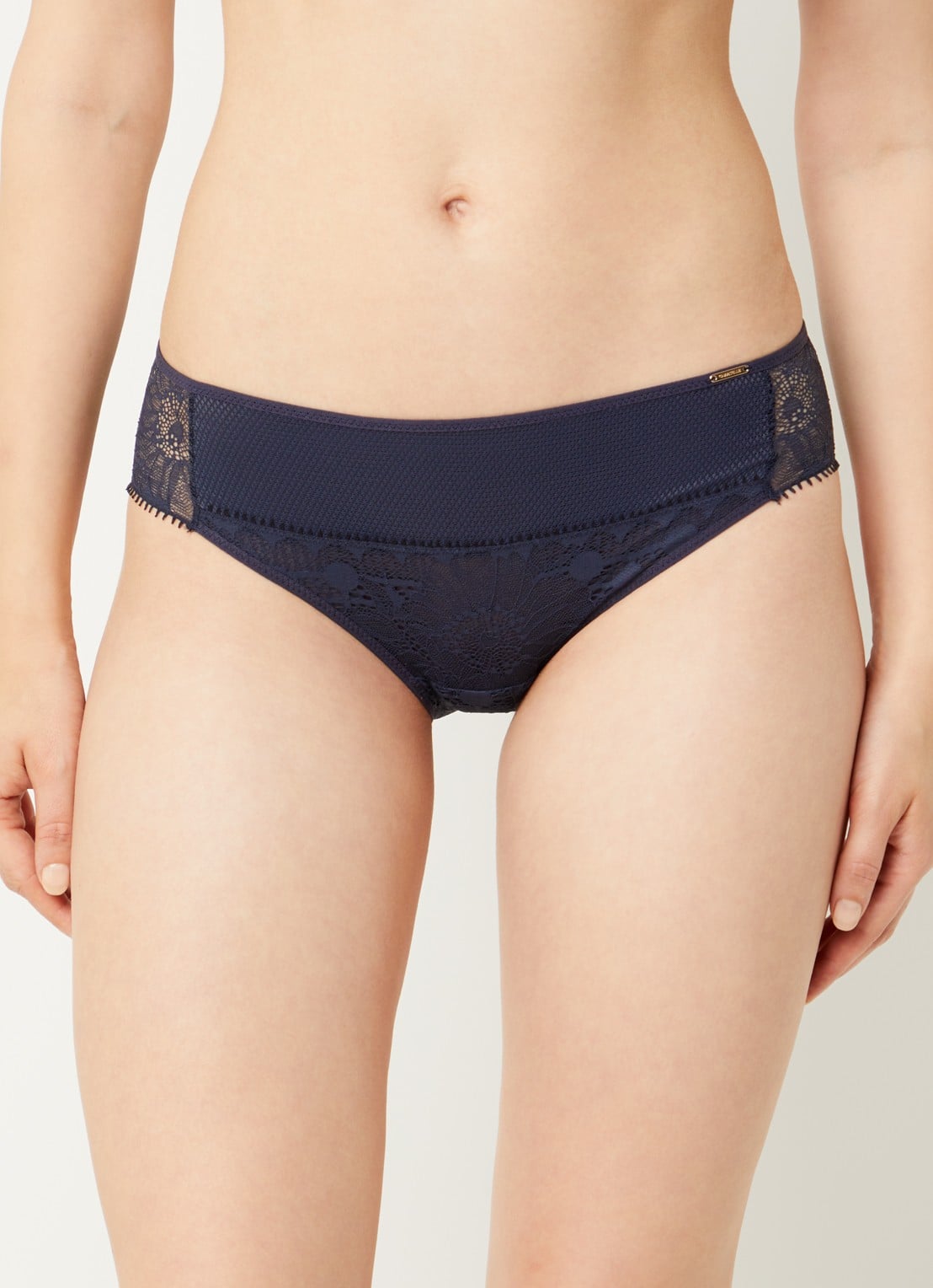 Chantelle Slip met kant - voorkant 5 donkerblauw