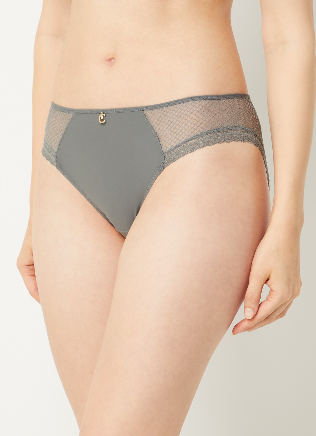 Chantelle Slip met kant - voorkant 5 olijfgroen