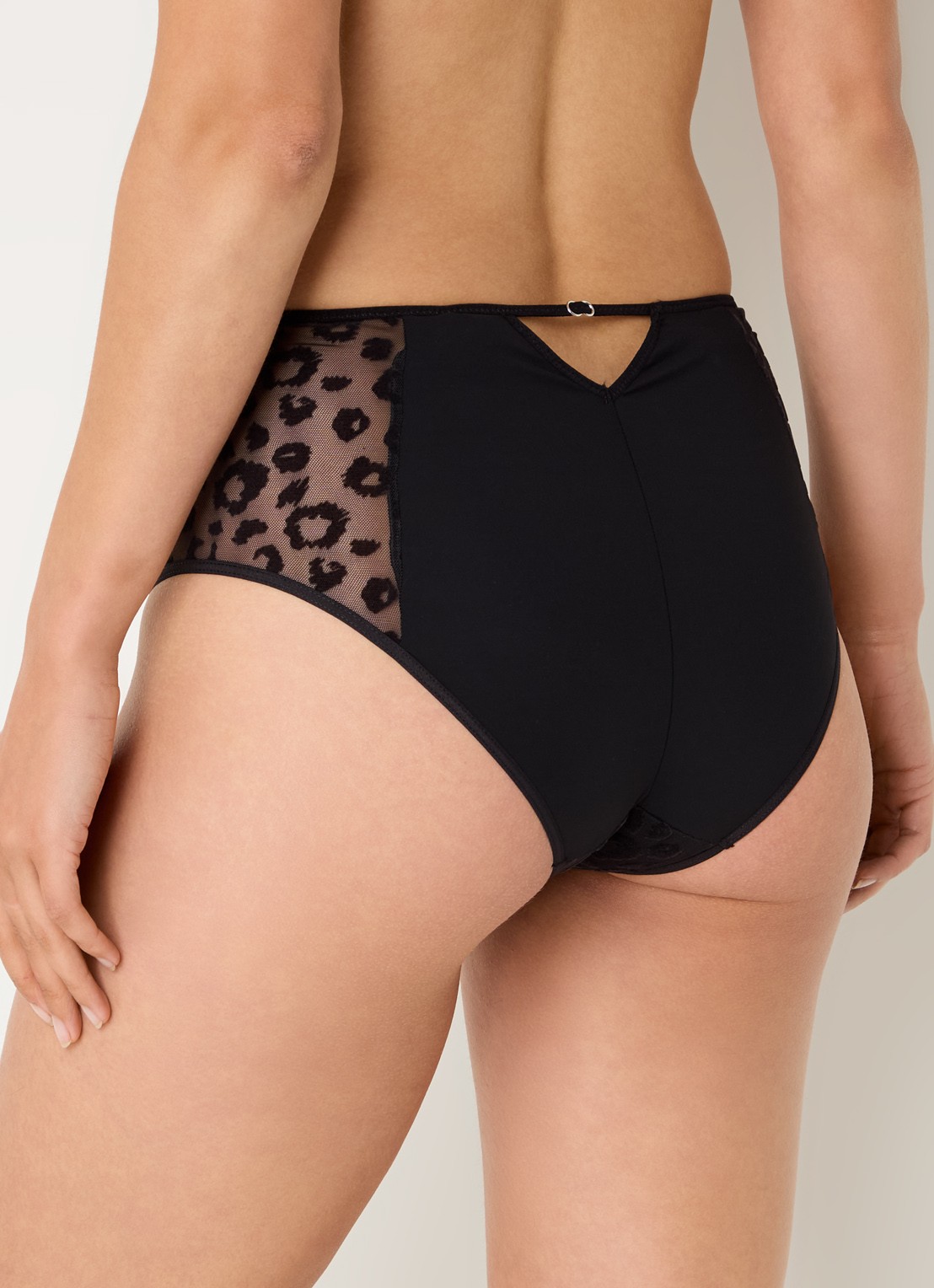 Chantelle Slip met mesh - achterkant 5 zwart