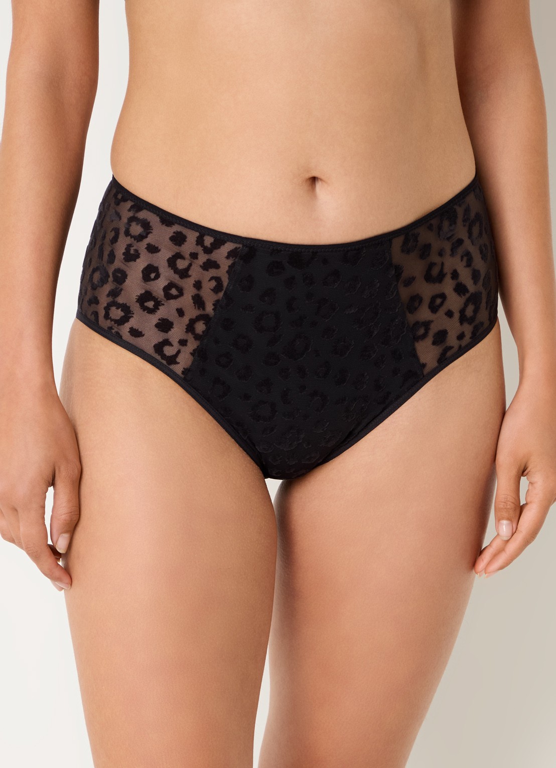 Chantelle Slip met mesh - detail 3 zwart