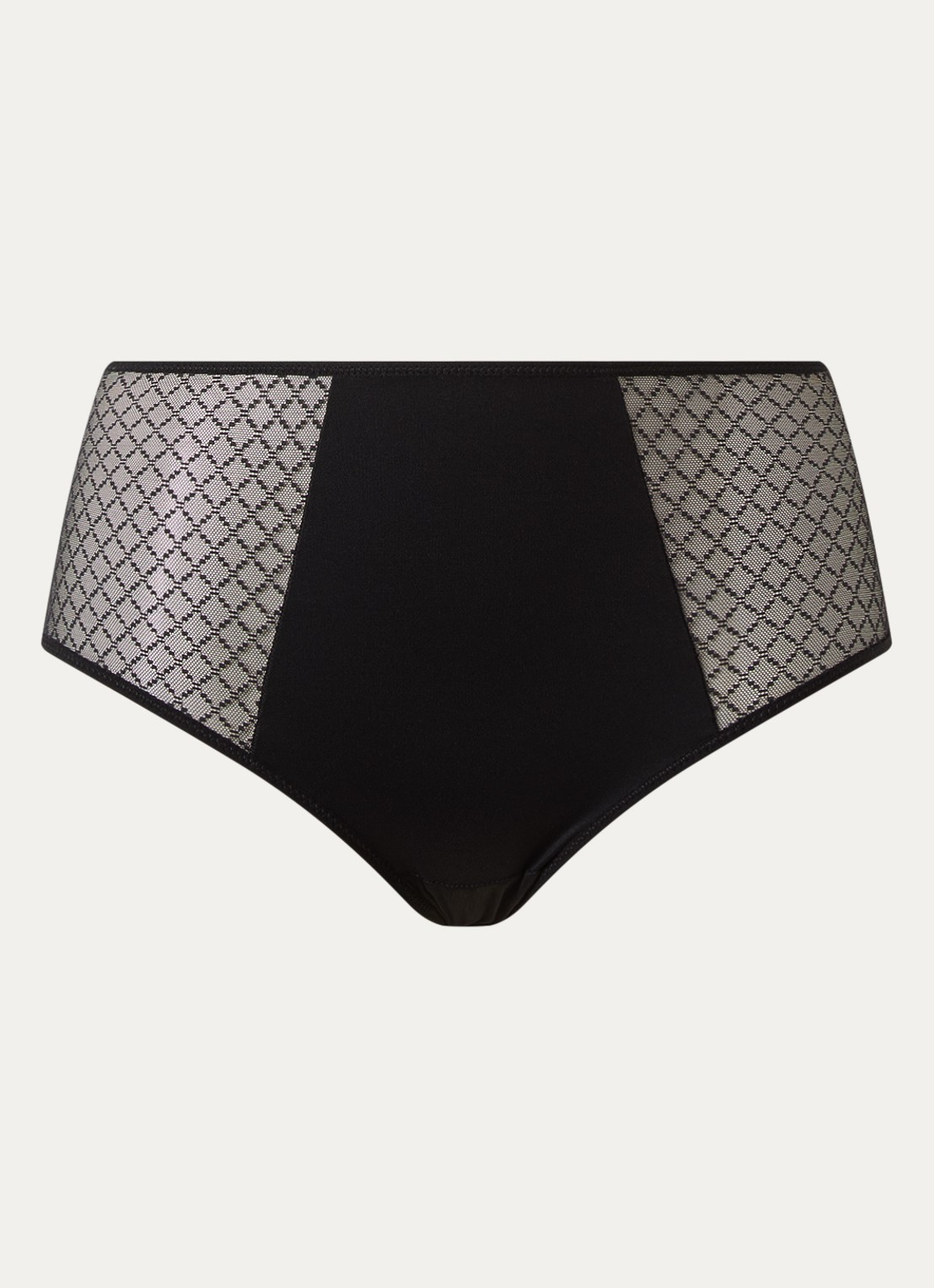 Chantelle Slip met opengewerkt dessin - voorkant 4 zwart