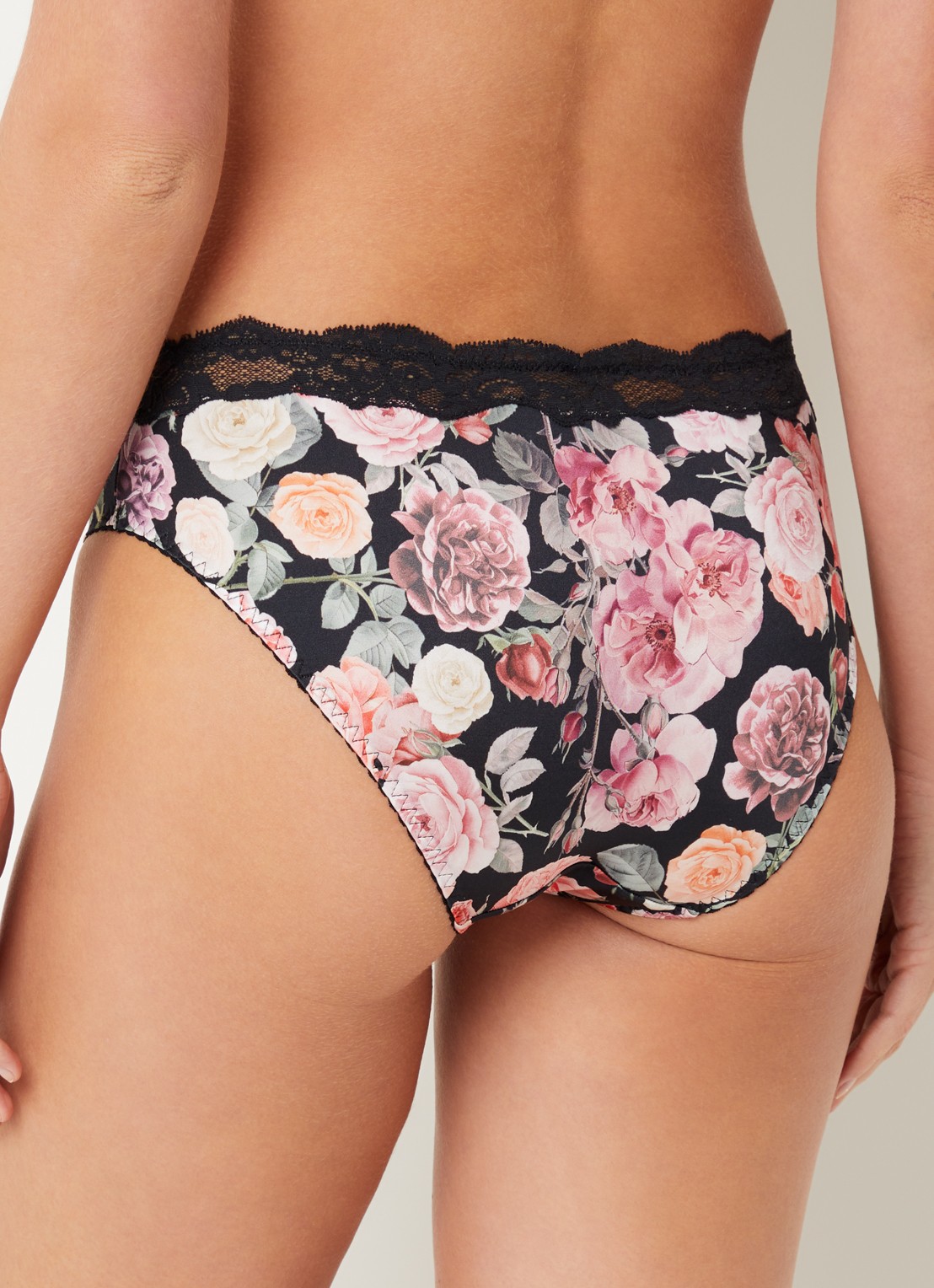 Chantelle Slip met print - achterkant roze